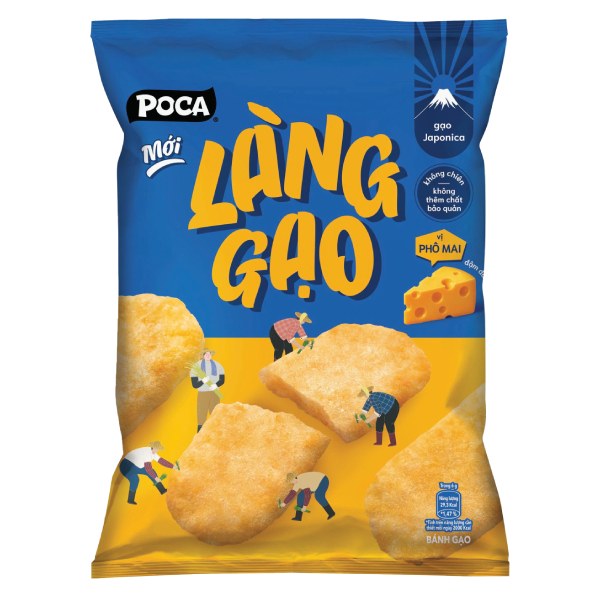 Bánh Gạo Poca Làng Gạo Vị Phô Mai Gói 108G