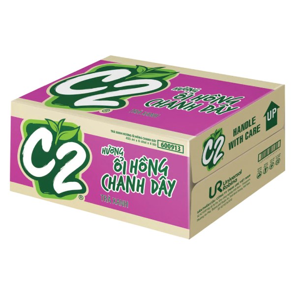 Trà Xanh C2 Ổi Hồng Chanh Dây Thùng 24 Chai 455Ml