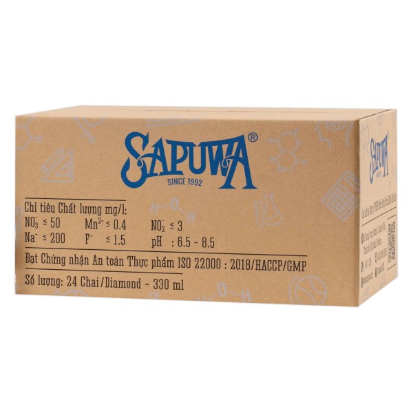 Nước Tinh Khiết Sapuwa Thùng 24 Chai 330Ml