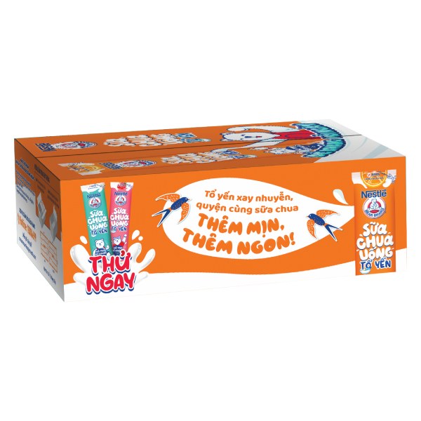 Sữa Chua Uống Nestle Yogu Vị Cam Thùng 28 Que 75Ml