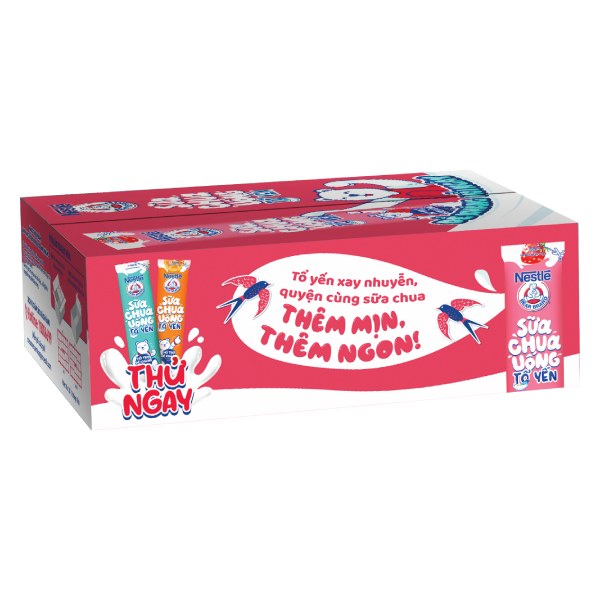 Sữa Chua Uống Nestle Yogu Vị Dâu Thùng 28 Que 75Ml