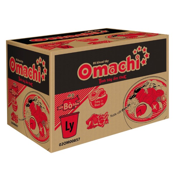 Mì Omachi Xốt Bò Hầm Thùng 24 Ly 69G