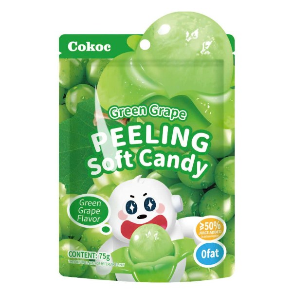 Kẹo Dẻo 3D Cokoc Nho Xanh Gói 75G