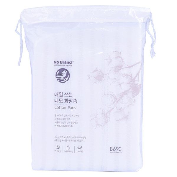 Bông Tẩy Trang Cotton No Brand Dạng Vuông 240 Miếng