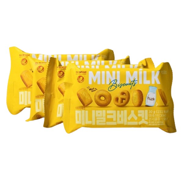 Lô 4 Bánh Quy Sữa Mini No Brand 120G