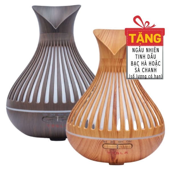 Máy Khuếch Tán Tinh Dầu Tesla Hình Tulip Khắc Dọc TL030