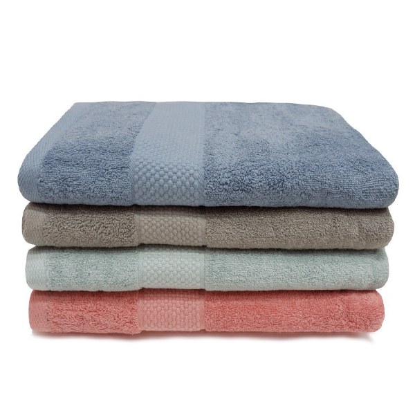 Khăn Cotton Sợi Không Se 70*140Cm Màu Hồng