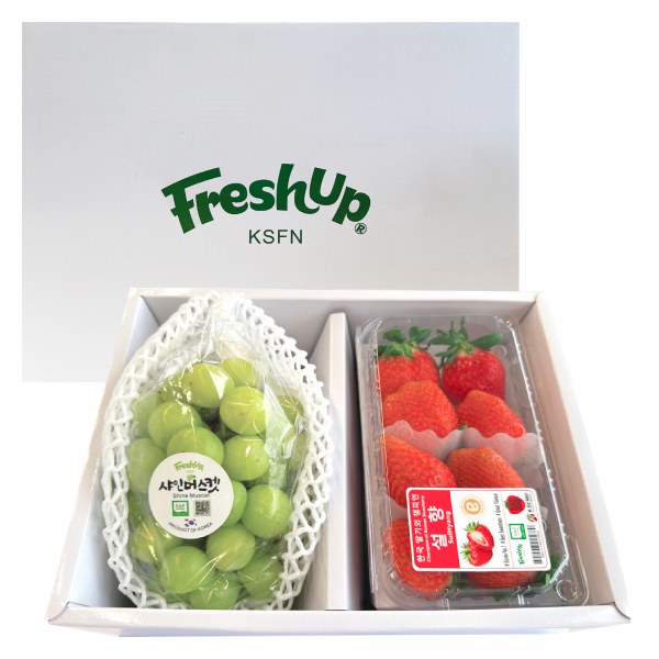 Set Quà Dâu Sulhyang Và Nho Shine Mucat Hàn Quốc