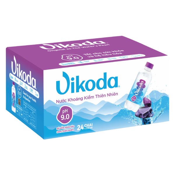 Nước Khoáng Tự Nhiên Vikoda Thùng 24 Chai 350Ml