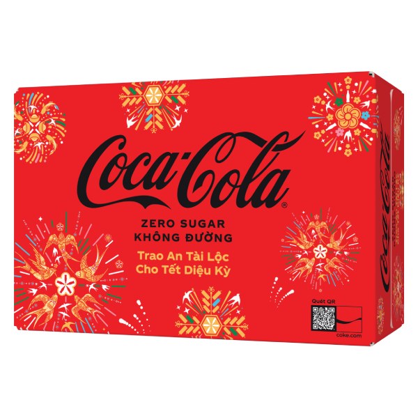 Nước Ngọt Coca Cola Zero Sleek Thùng 24 Lon 320Ml