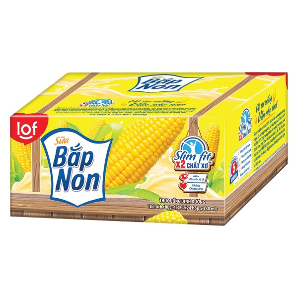 Sữa Bắp Non Lof Thùng 24 Hộp 180Ml