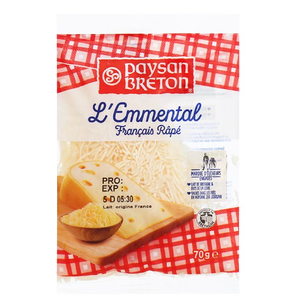 Phô Mai Emmental Paysan Breton Bào Sợi 70G