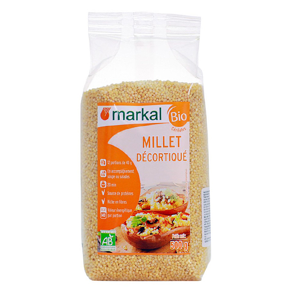 Hạt Kê Hữu Cơ Đã Bóc Vỏ Markal Gói 500G