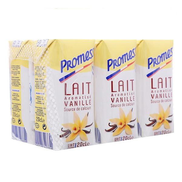 Lốc 6 Sữa Tươi Tiệt Trùng Promess Vani Hộp 200Ml