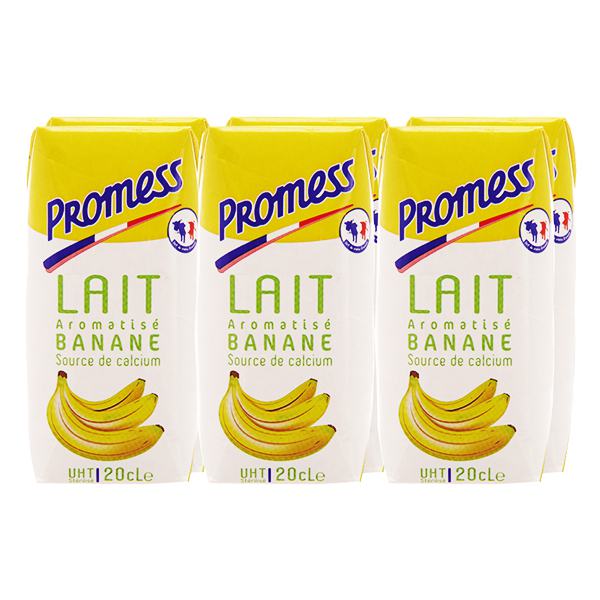 Lốc 6 Sữa Tươi Tiệt Trùng Promess Chuối Hộp 200Ml