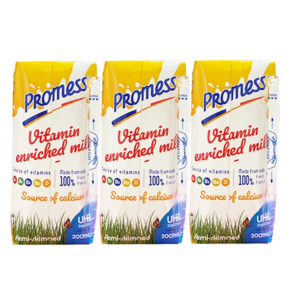Lốc 3 Sữa Tươi Tiệt Trùng Promess Vitamin 200Ml
