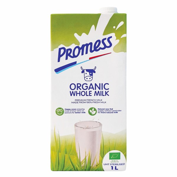 Sữa Tươi Tiệt Trùng Promess Organic Nguyên Chất Hộp 1L
