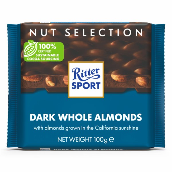 Socola Đen Ritter Sport Hạnh Nhân Gói 100G