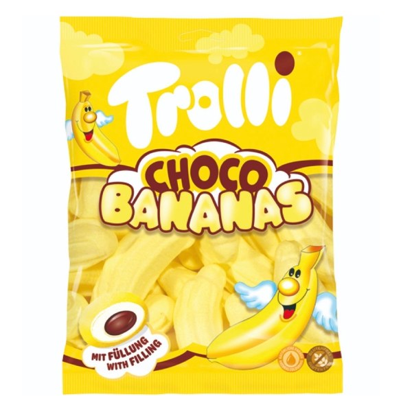 Kẹo Marshmallow Trolli Vị Chuối Nhân Socola Gói 150G
