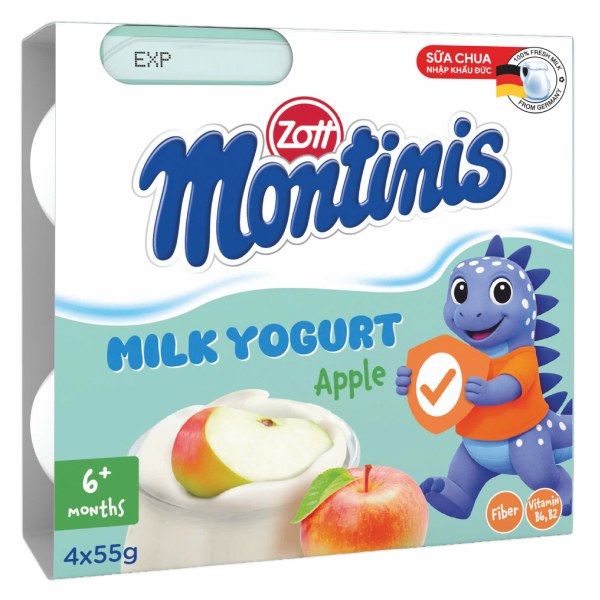 Lốc 4 Sữa Chua Zott Montinis Táo 55G