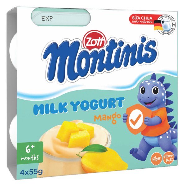 Lốc 4 Sữa Chua Zott Montinis Xoài 55G