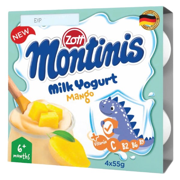 Lốc 4 Sữa Chua Zott Montinis Xoài 55G