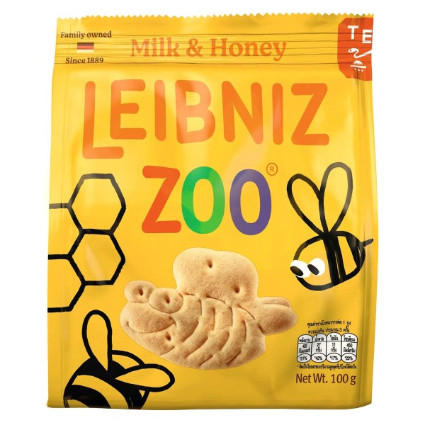 Bánh Quy Leibniz Zoo Sữa & Mật Ong 100G