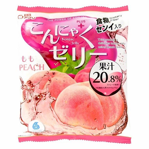 Thạch Rau Câu Konjac Jelly Vị Đào Gói 96G