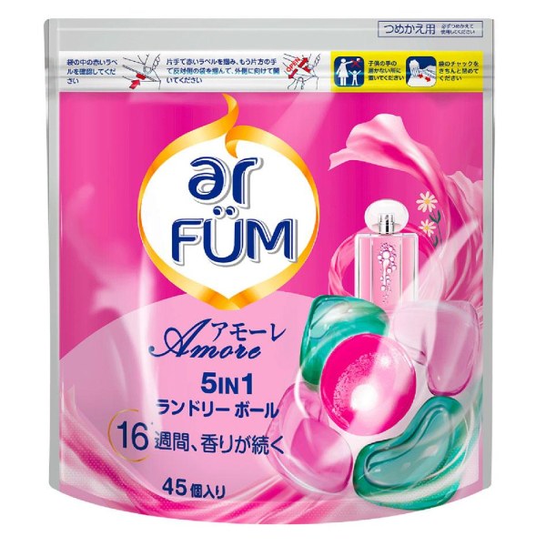 Viên Giặt Xả 5in1 Arfum Amore Túi 45 Viên