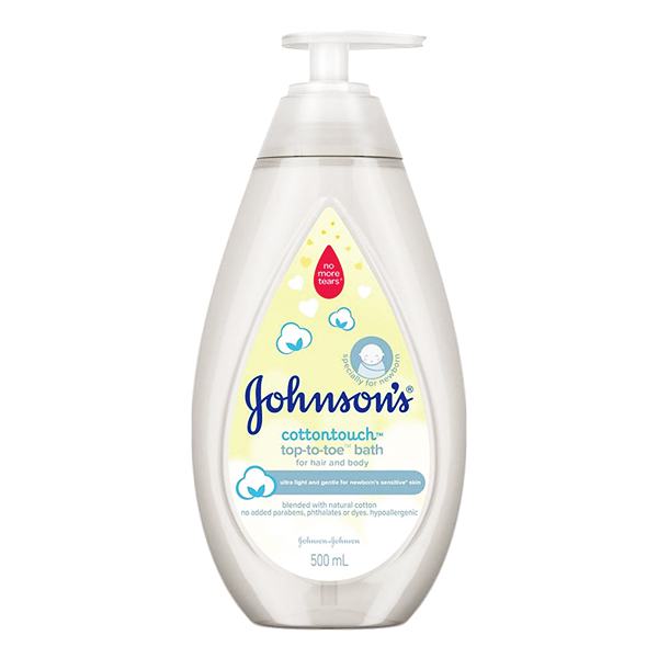 Sữa Tắm Gội Toàn Thân Johnson's Baby Top To Toe Cotton Touch 500Ml