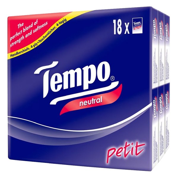 Lốc 18 Khăn Giấy Bỏ Túi Tempo Không Mùi