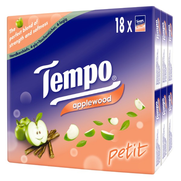 Khăn Giấy Tempo Petit Applewood Lốc 18 Gói