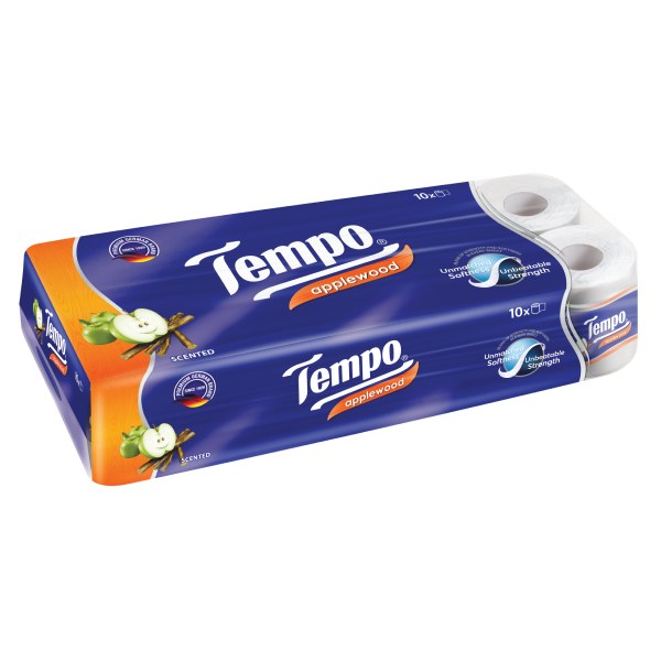Lốc 10 Cuộn Giấy Vệ Sinh Tempo Applewood
