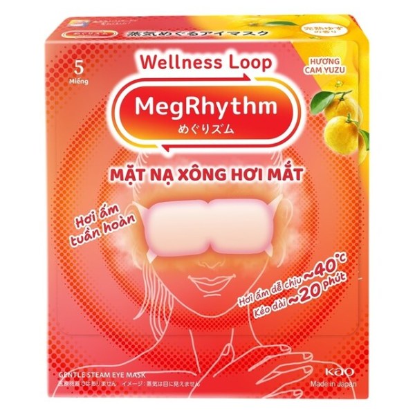 Mặt Nạ Mắt Megrhythm Cam Yuzu Hộp 5 Miếng