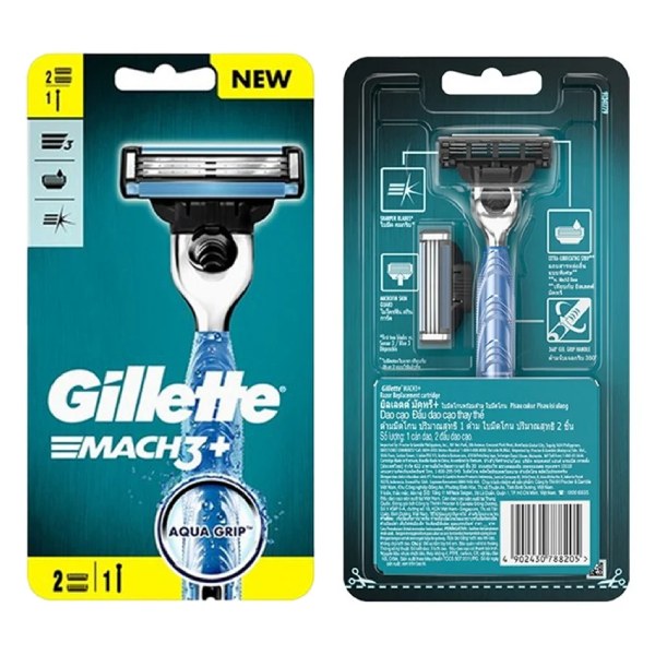 Dao Cạo Râu Gillette Mach3+ Aqua Grip