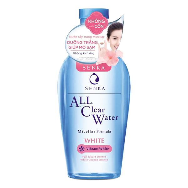Nước Tẩy Trang Senka Micellar Dưỡng Trắng Chai 230Ml