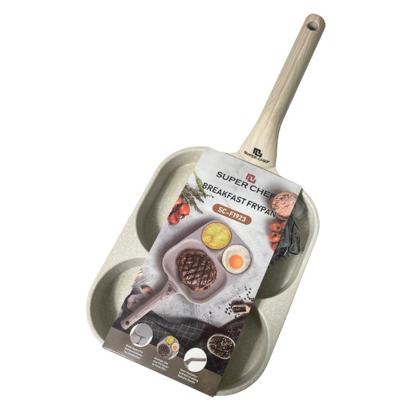 Chảo Chiên Trứng Chống Dính Đáy Từ 3 Ngăn Super Chef SC_F1923