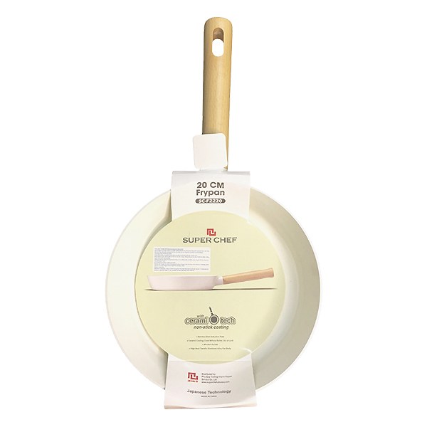 Chảo Chiên Đáy Từ Tráng Men Trắng Super Chef SCF2220 20Cm