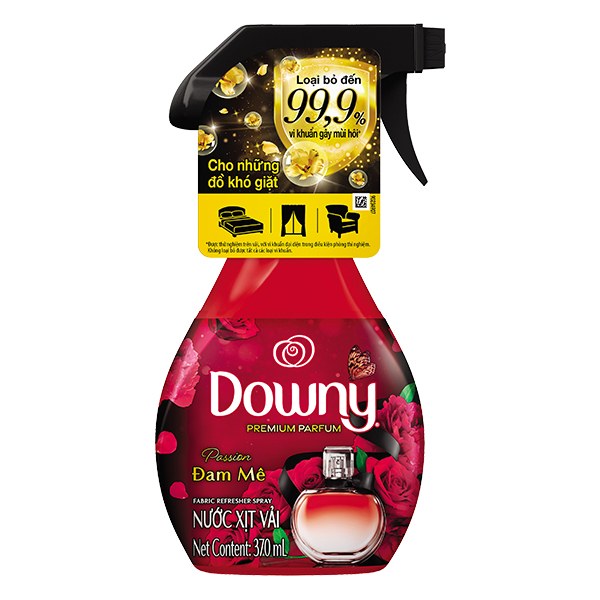 Nước Xịt Vải Khử Mùi Downy Đam Mê Chai 370Ml 