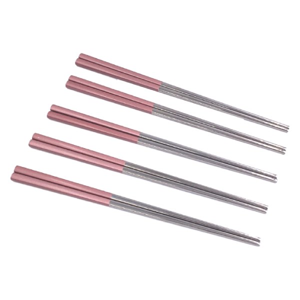 Vỉ 5 Đôi Đũa Inox Mạ Nhôm Super Chef SC-TB6105