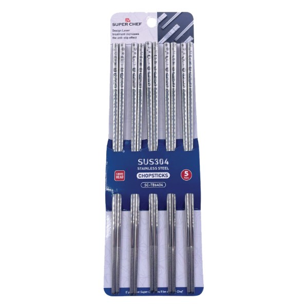 Bộ 5 Đôi Đũa Inox 304 Super Chef TB6404