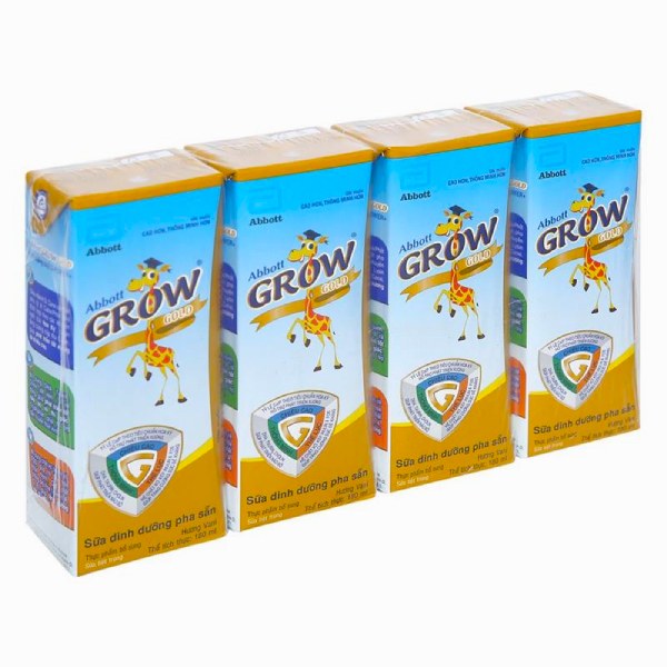 Lốc 4 Sữa Bột Pha Sẵn Abbott Grow Gold Vani 180Ml