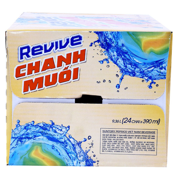 Nước Chanh Muối Revive Thùng 24 Chai 390Ml