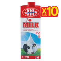 Sữa Tươi Tiệt Trùng Mlekovita I Love Milk Nguyên Kem 3.5% Béo 1L