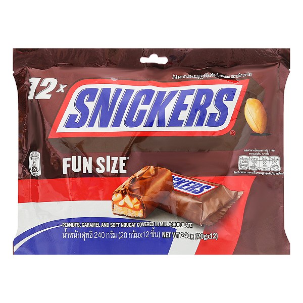 Kẹo Socola Snickers Funsize Gói 240G