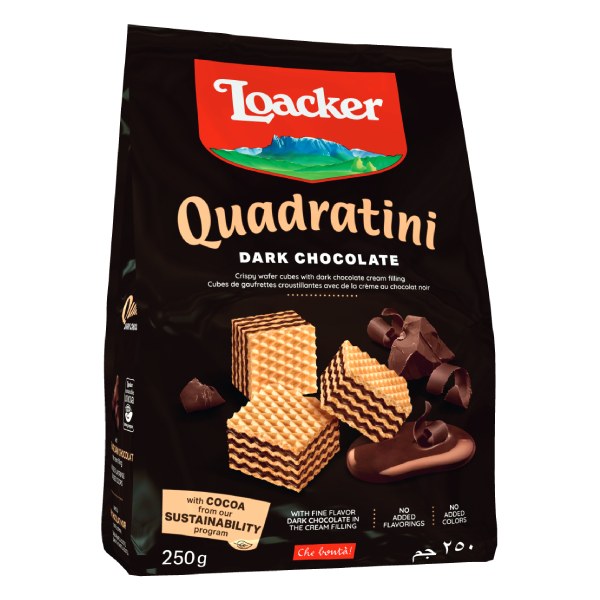 (Only Emartmall) Bánh Xốp Loacker Socola Đắng Gói 250G