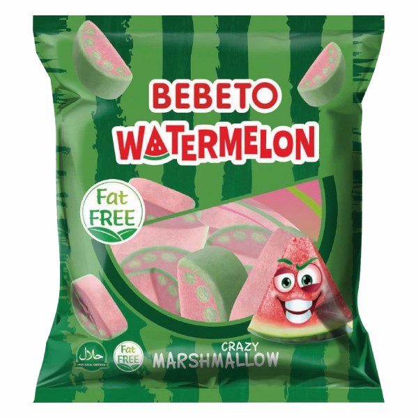 Kẹo Xốp Bebeto Hình Dưa Hấu Gói 60G