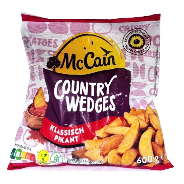 Khoai Tây Cắt Múi Đông Lạnh Mccain Gói 600G
