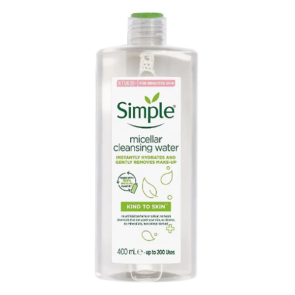 Nước Tẩy Trang Simple Micellar Làm Sạch & Cấp Ẩm 400Ml