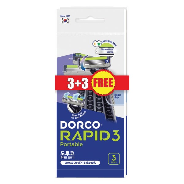 Bộ 3 Dao Cạo Dorco Rapid 3